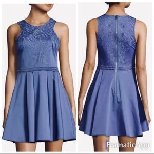 * Parker embroidered fit and flare dress bxdd